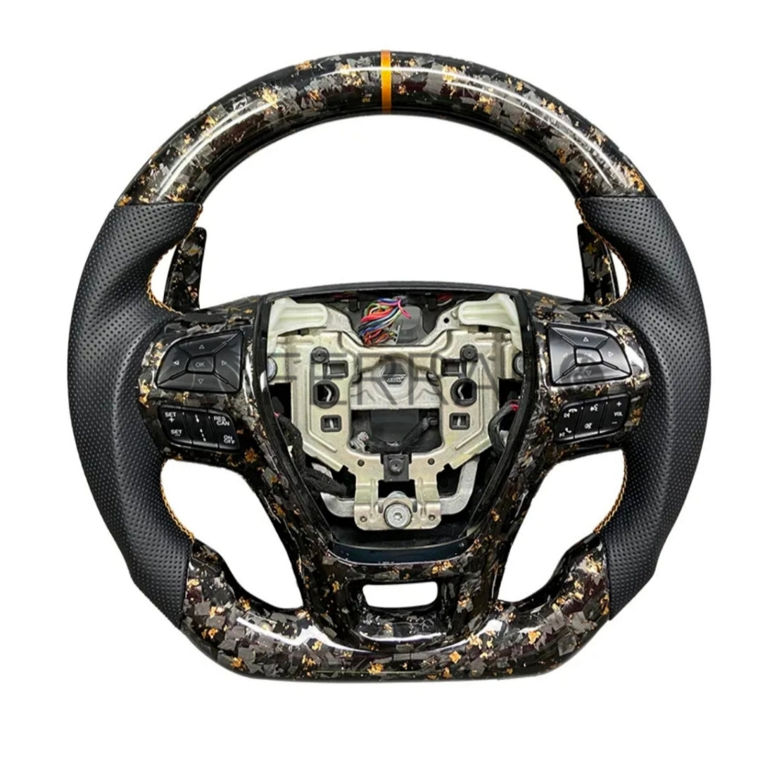 (PRENOTA) Volante Sportivo per Ford Ranger, Raptor, Carbonio, Customizzato in Pelle
