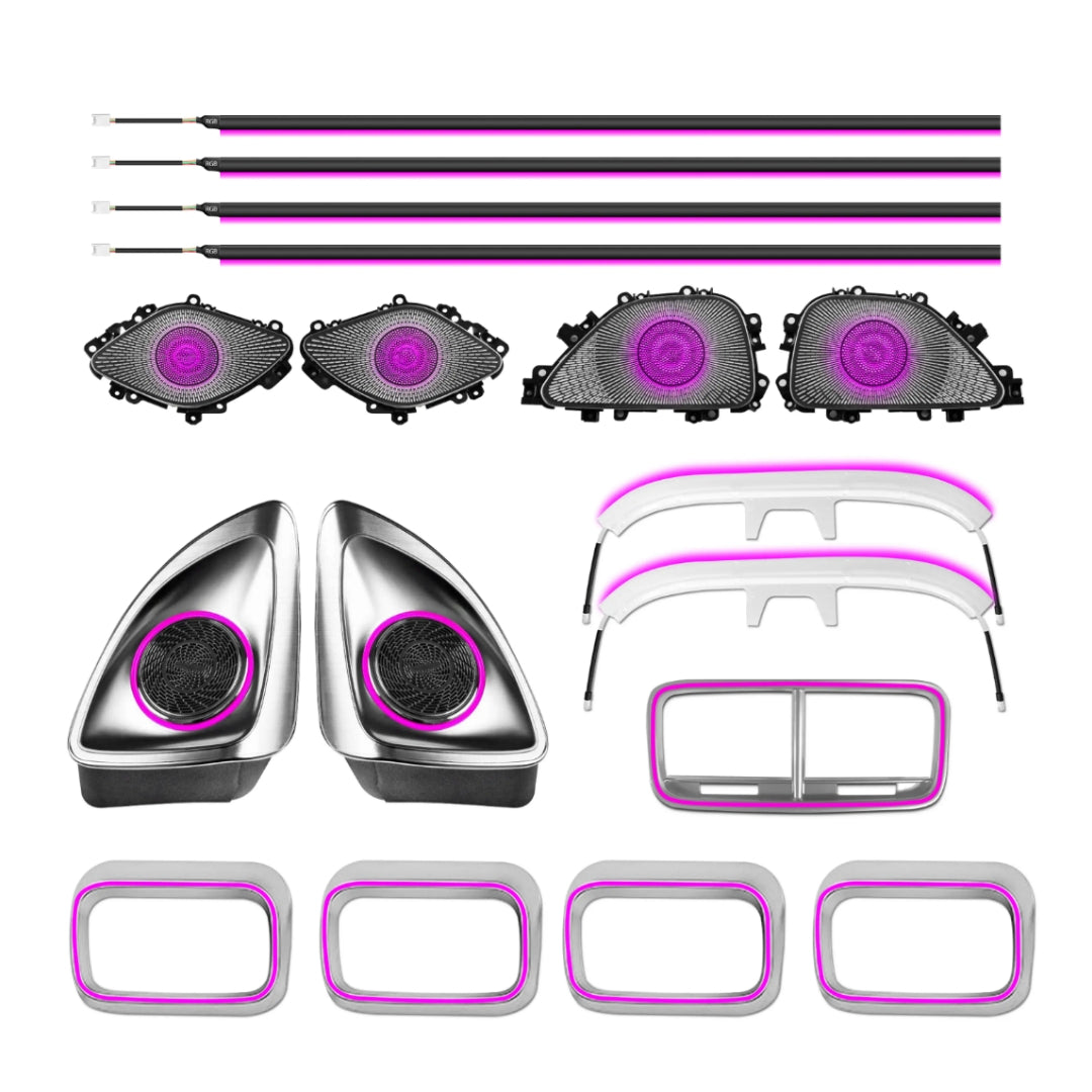 (PRENOTA) Ambient Light per Mercedes GLE W167, GLS (2020-2025), 256 Colori, APP