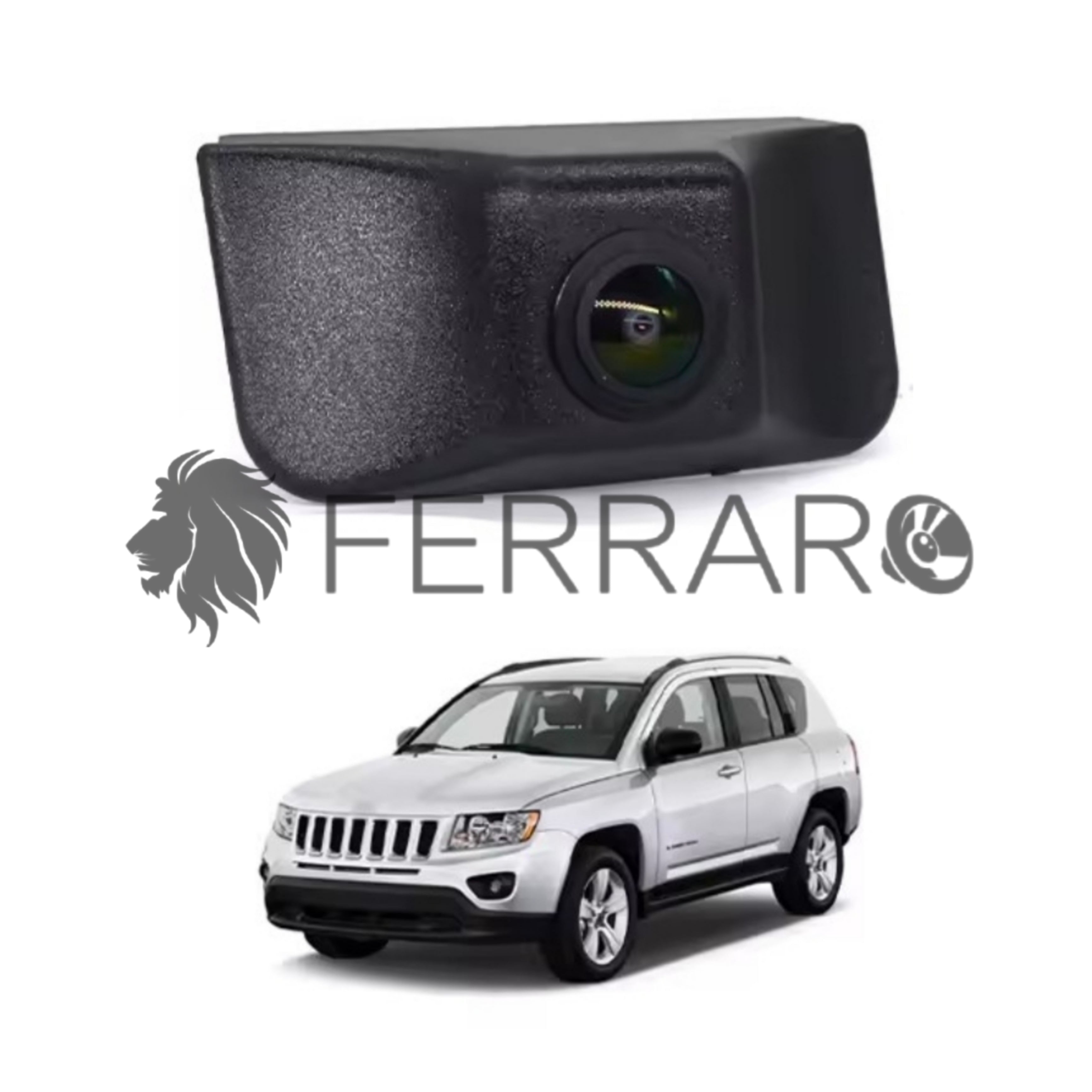 (PRENOTA) Telecamera Frontale per Jeep Wrangler JK, Compass, AHD, 1920x1080, 170° Gradi