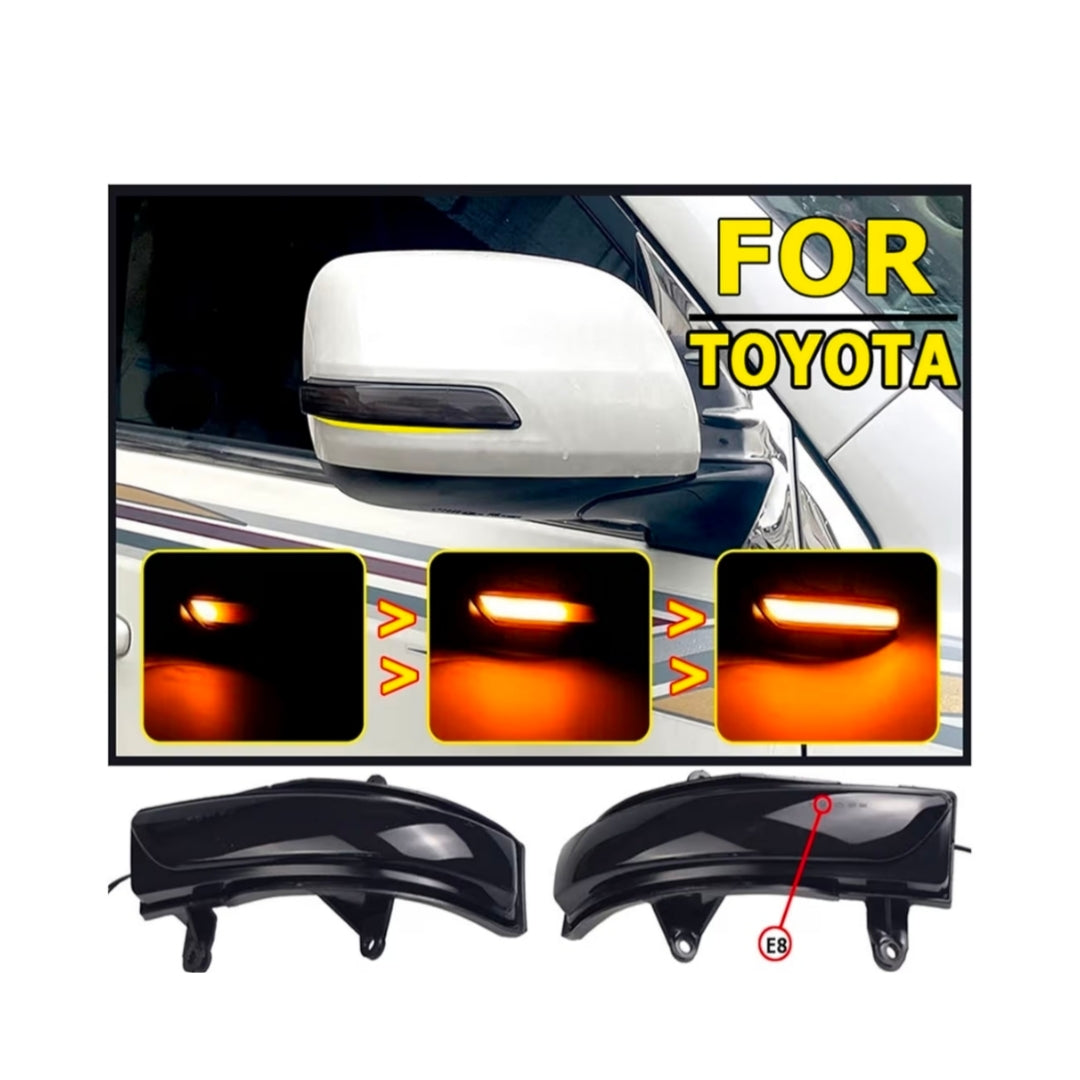 (PRENOTA) Specchietti Laterali Led per Toyota LC200, FJ200 Prado FJ150 (2010-2021), Plug and Play