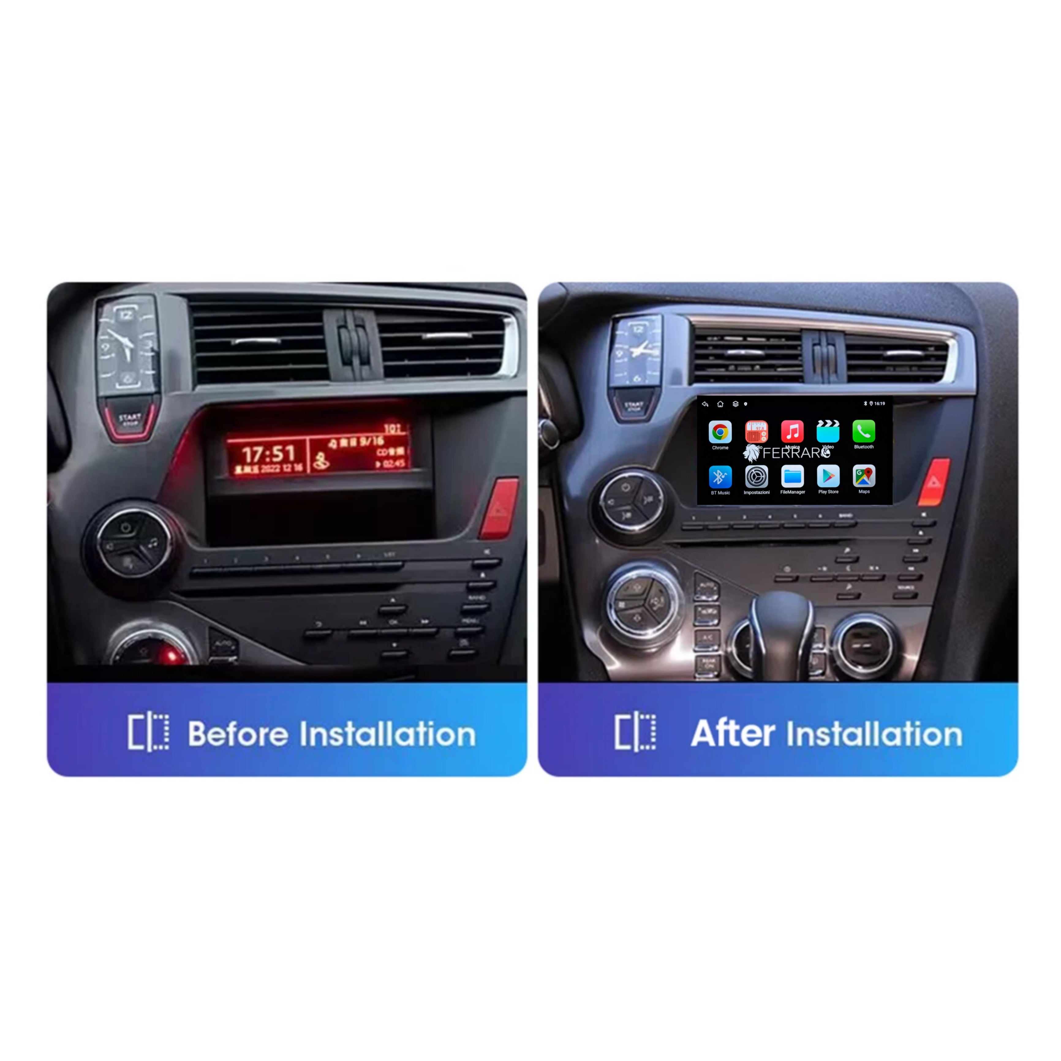 (PRENOTA) Autoradio per Citroen DS5 7" (2011-2018) Android, Bluetooth, CarPlay, Android Auto, 2GB/4GB Ram