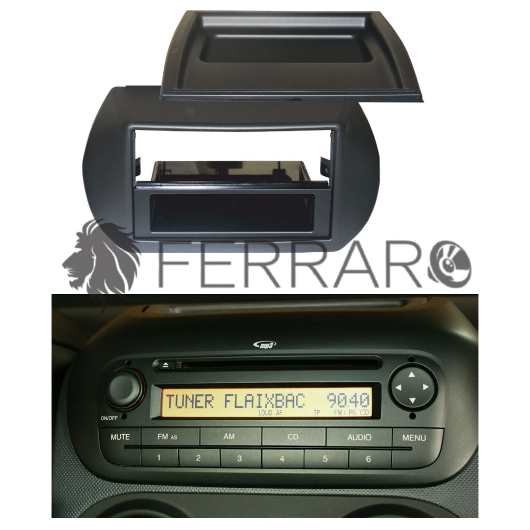 Car Radio Panel, 1DIN, Fiat Qubo - Fiorino with Drawer
