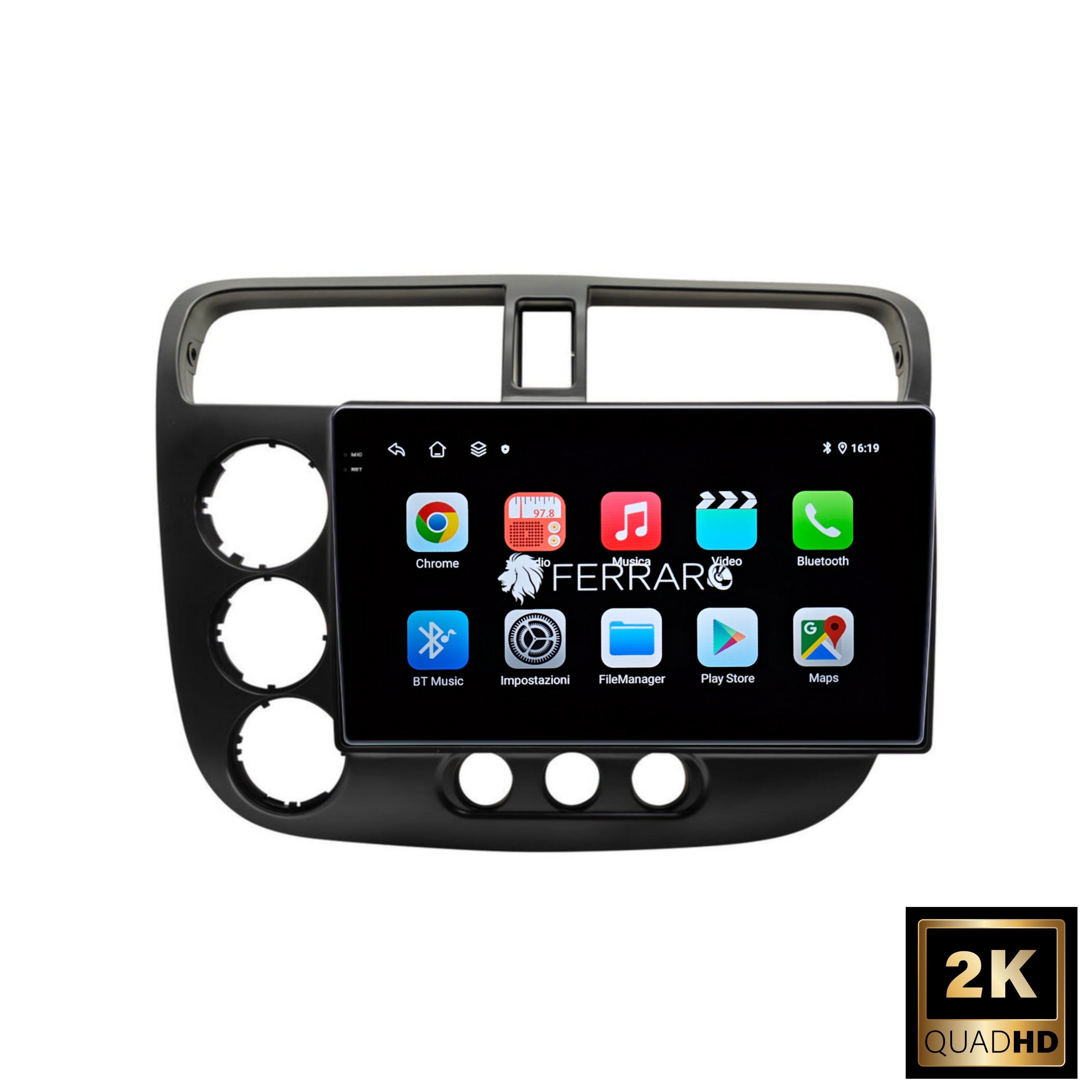(PRENOTA) Autoradio per Honda Civic Sedan 9" 2K (2001-2006) Android, Bluetooth, CarPlay, Android Auto, 12/256GB Ram