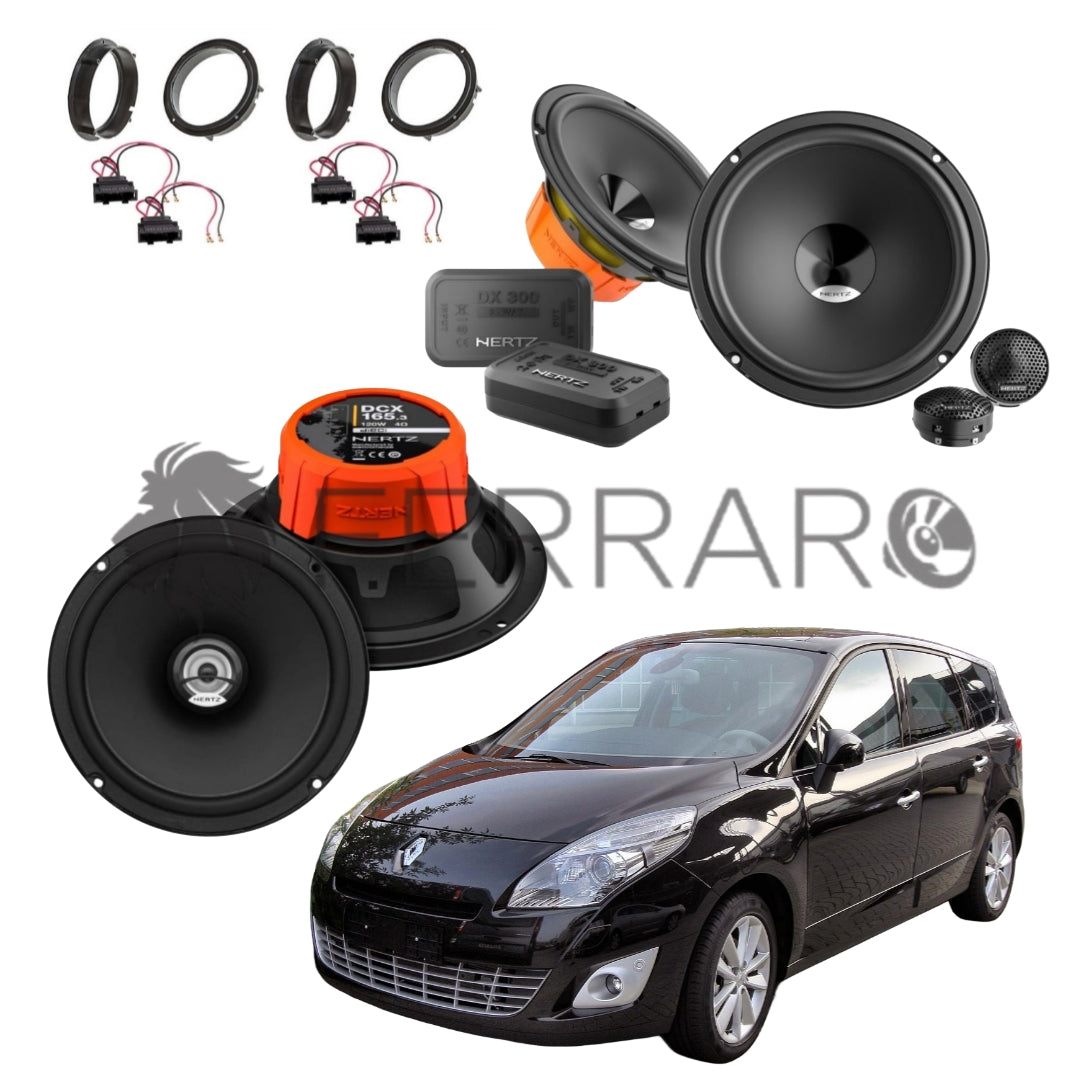 Hertz Kit 6 Casse | DSK 165.3 | DCX 165.3 | Ant/Post | Renault Scenic III | 3ª Serie (2009-2016)