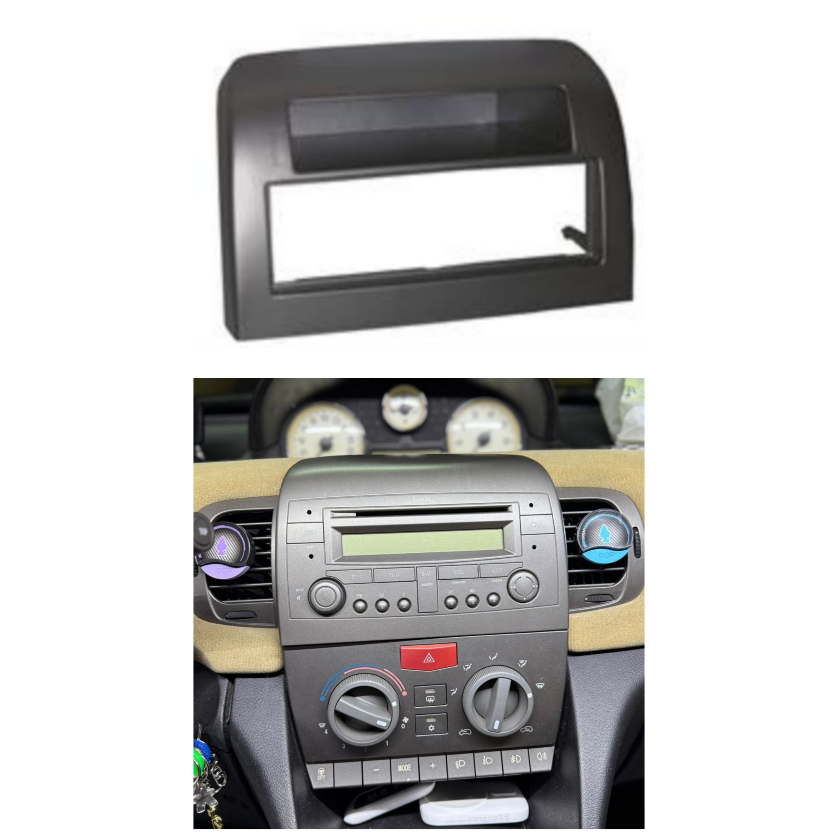 Mascherina 1DIN con Cassetto per Lancia Y (2003+)