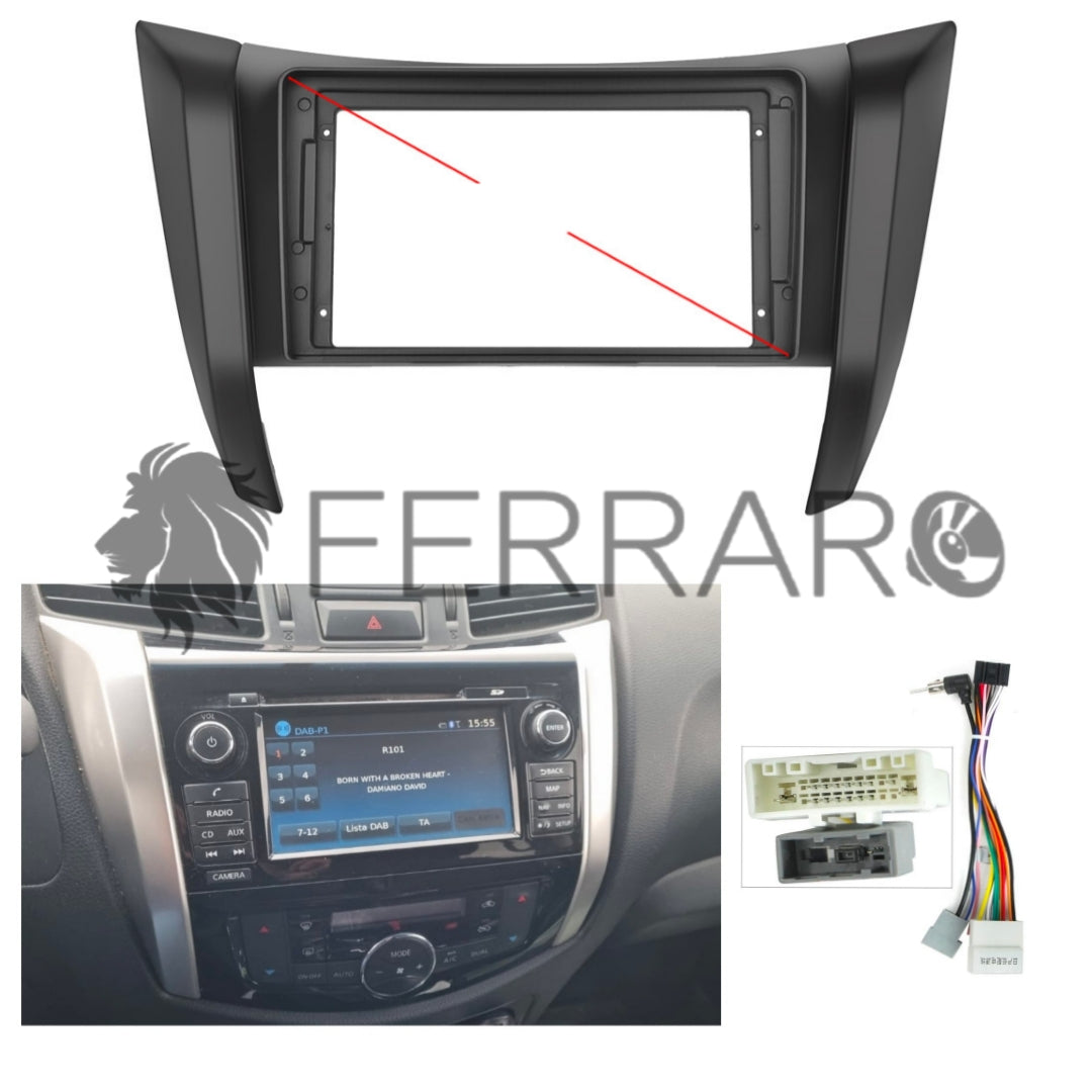 (PRENOTA) Kit Montaggio Autoradio 10.1"Pollici Nissan Navara Frontier (2014-2021) Mascherina, Cablaggio Autoradio Android