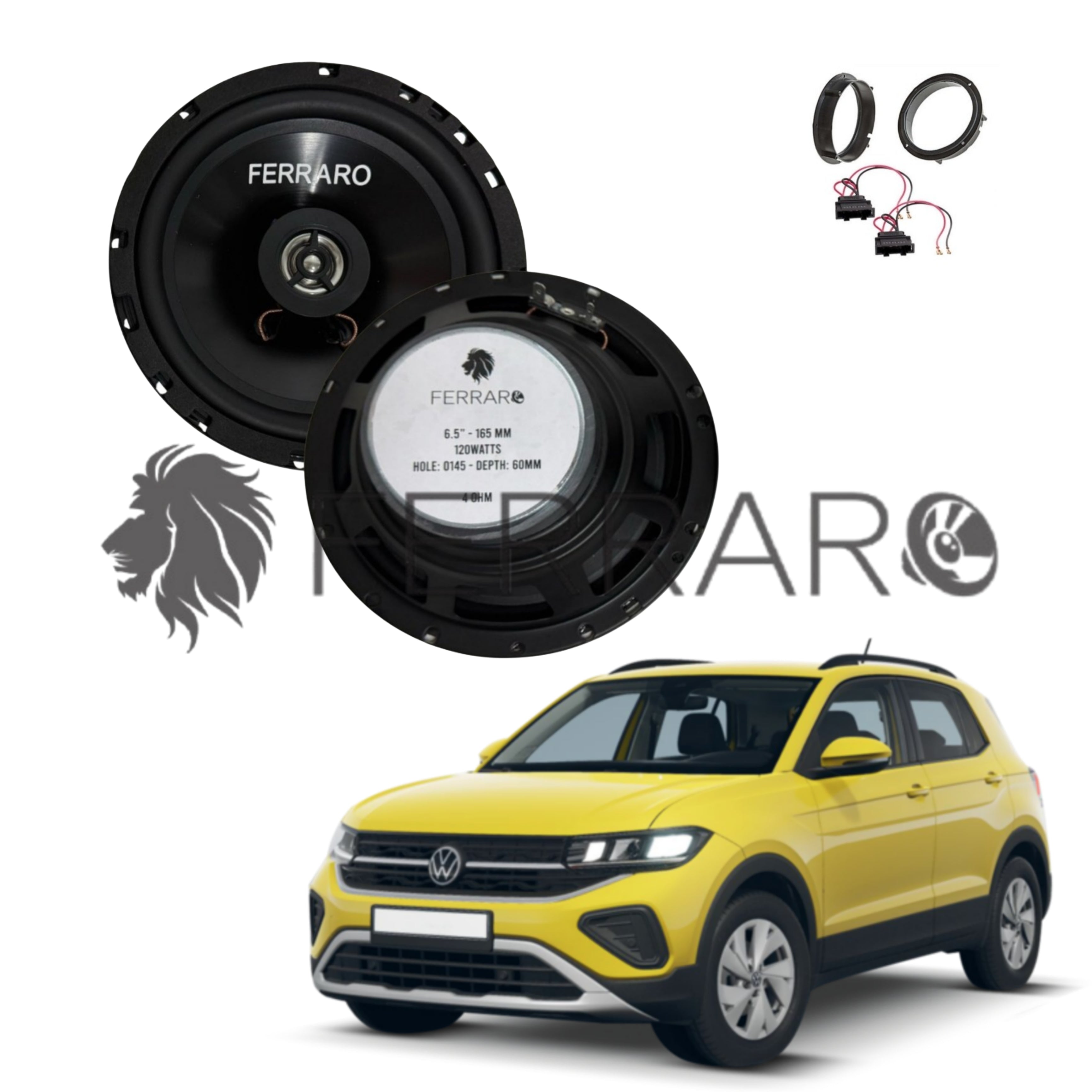 FerraroStore Kit 2 Altoparlanti, ASC-652PC, Ant o Post, VW T-Cross (Dal 2018>)