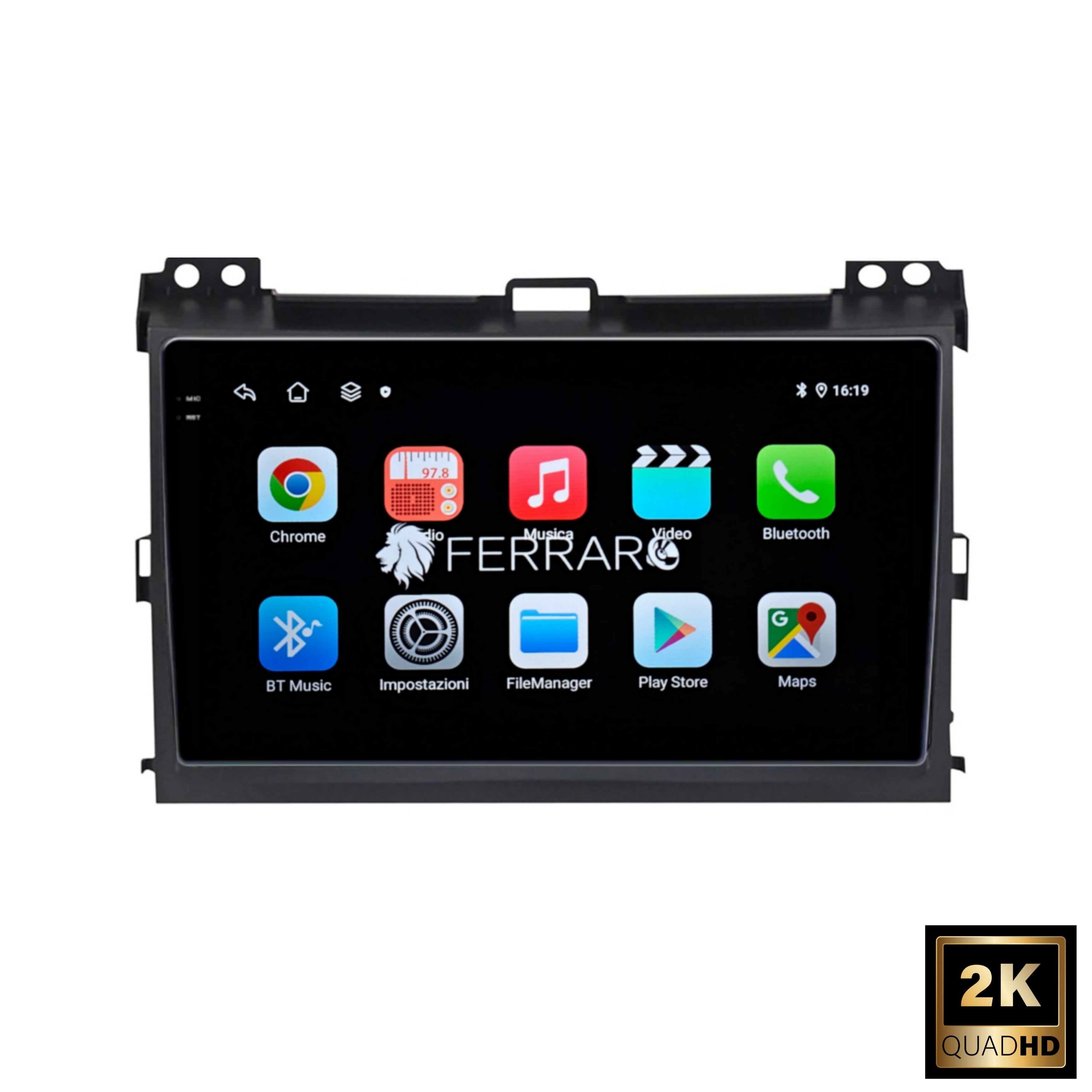 Autoradio per Toyota Land Cruiser 120 9" 2K | 2002-2009 | Android | Bluetooth | CarPlay | Android Auto | 12/256GB Ram