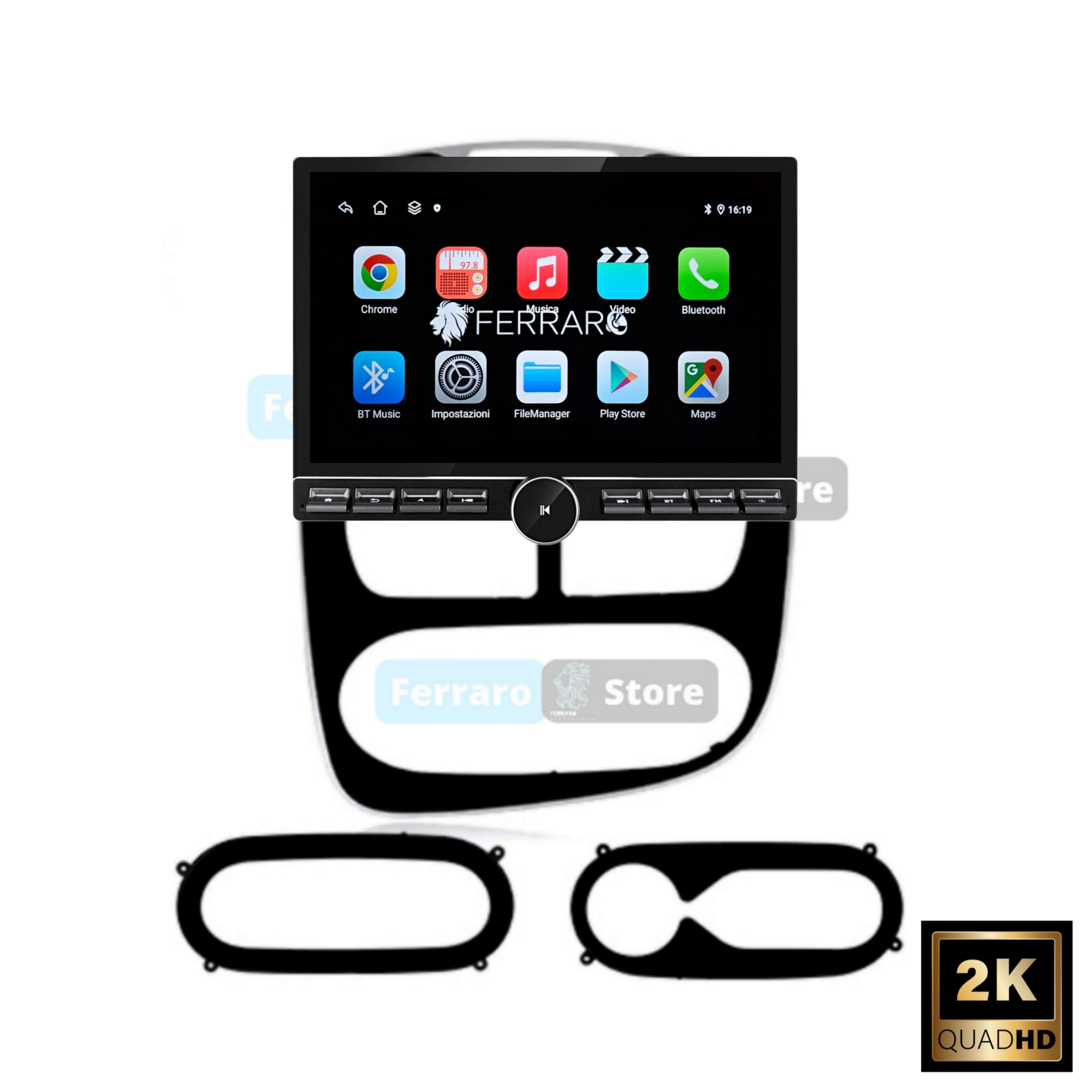 Autoradio per Renault Clio 4 Serie 11.8" 2K | 2012-2019 | Android | Bluetooth | CarPlay | Android Auto | 4/64GB Ram