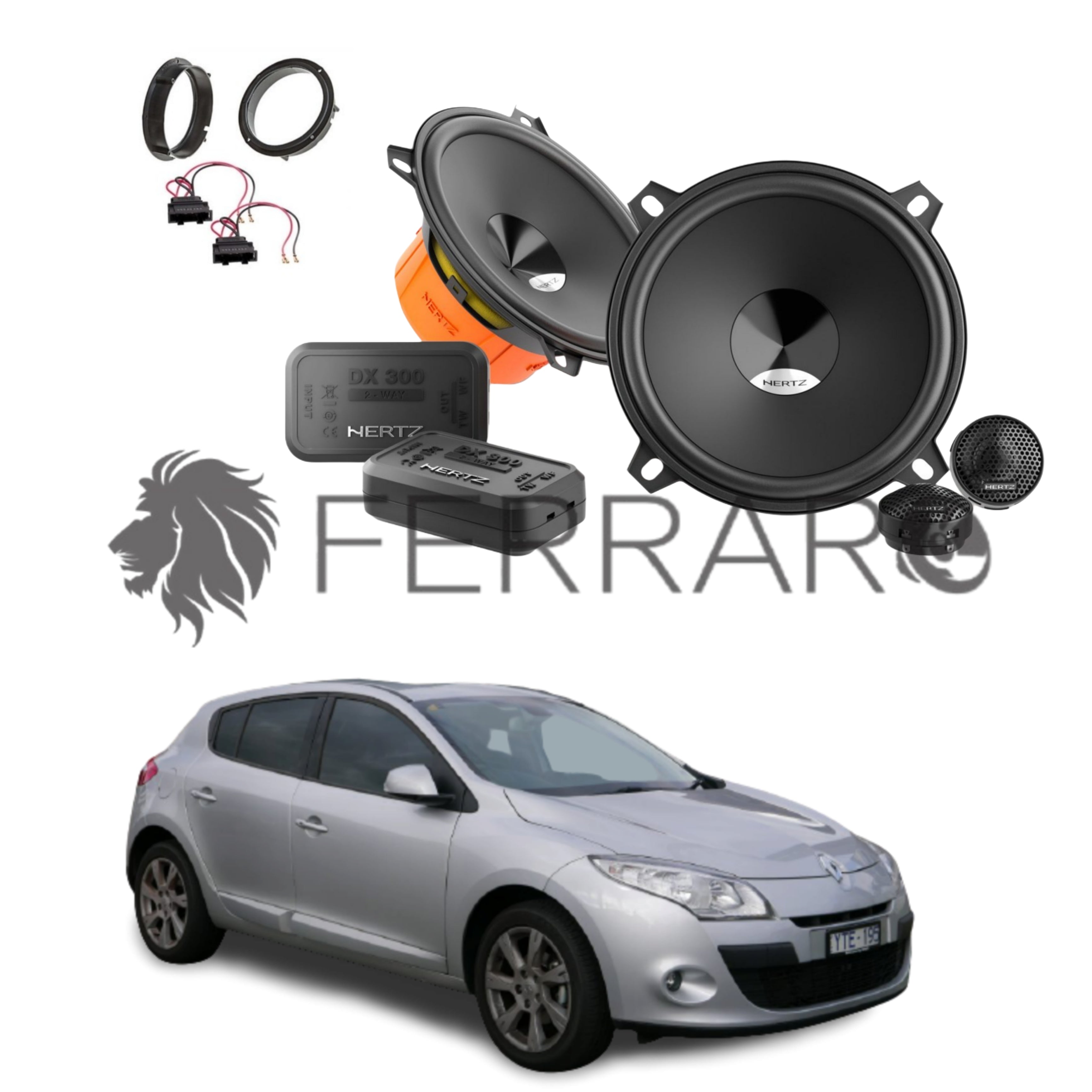 Hertz Kit 4 Casse | DSK 130.3 | Anteriore | Renault Megane III (2008-2016)