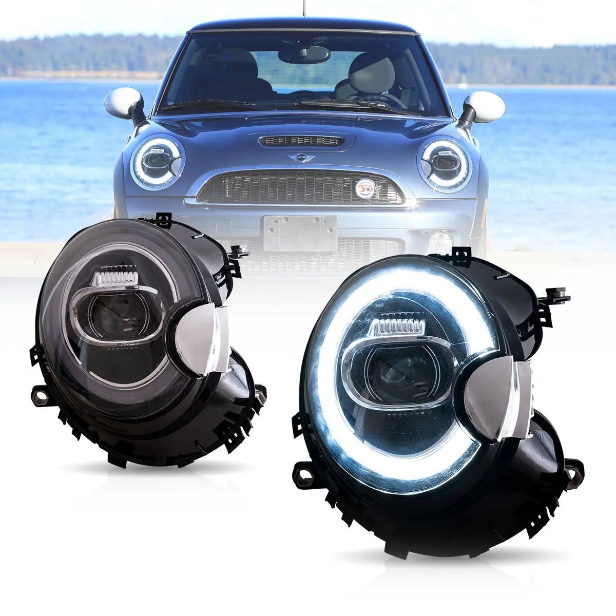 (PRENOTA) Fanali Anteriore Completo per BMW Mini Cooper S R55, R56, R57, R58, R59 (2007-2014) a LED