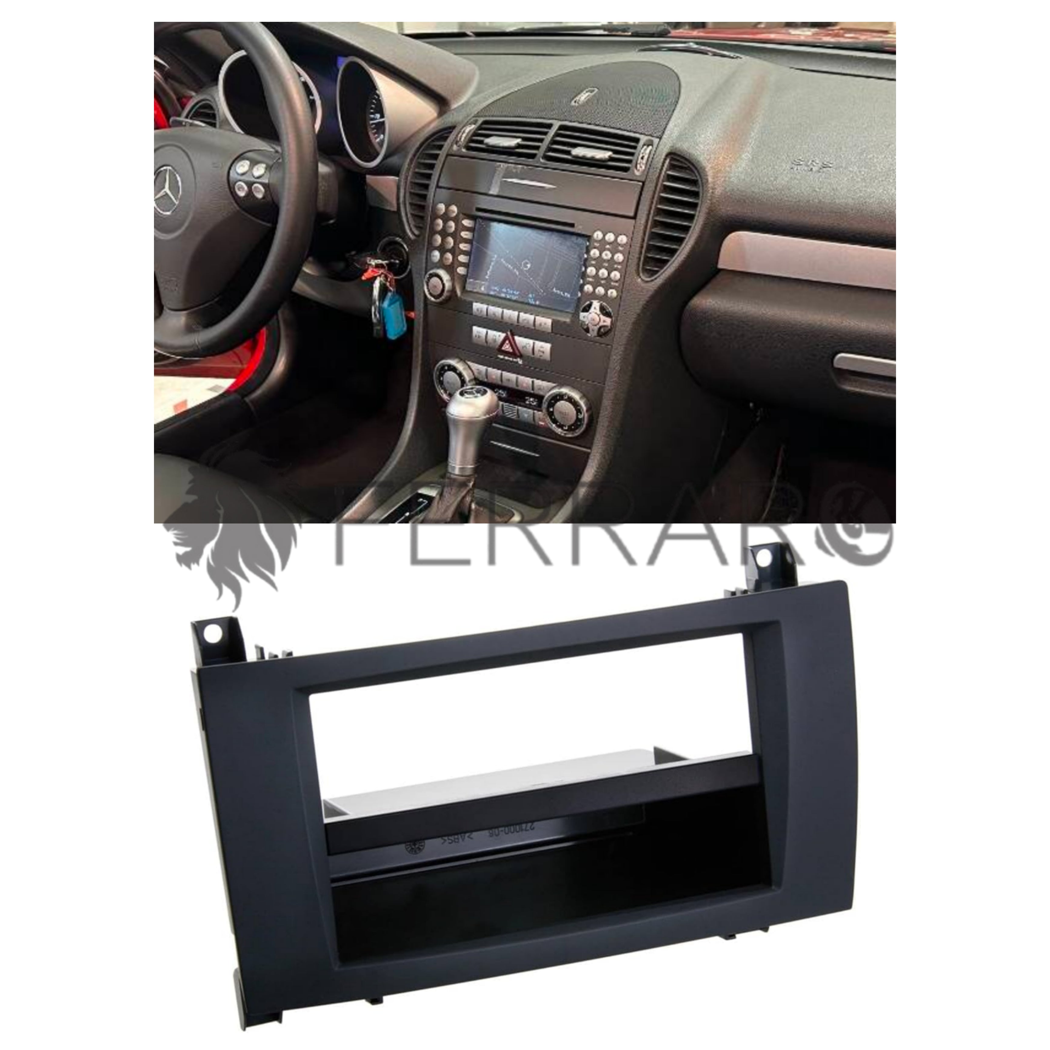 Kit Mascherina 1DIN con Cassetto per Mercedes SLK (2004-2011)