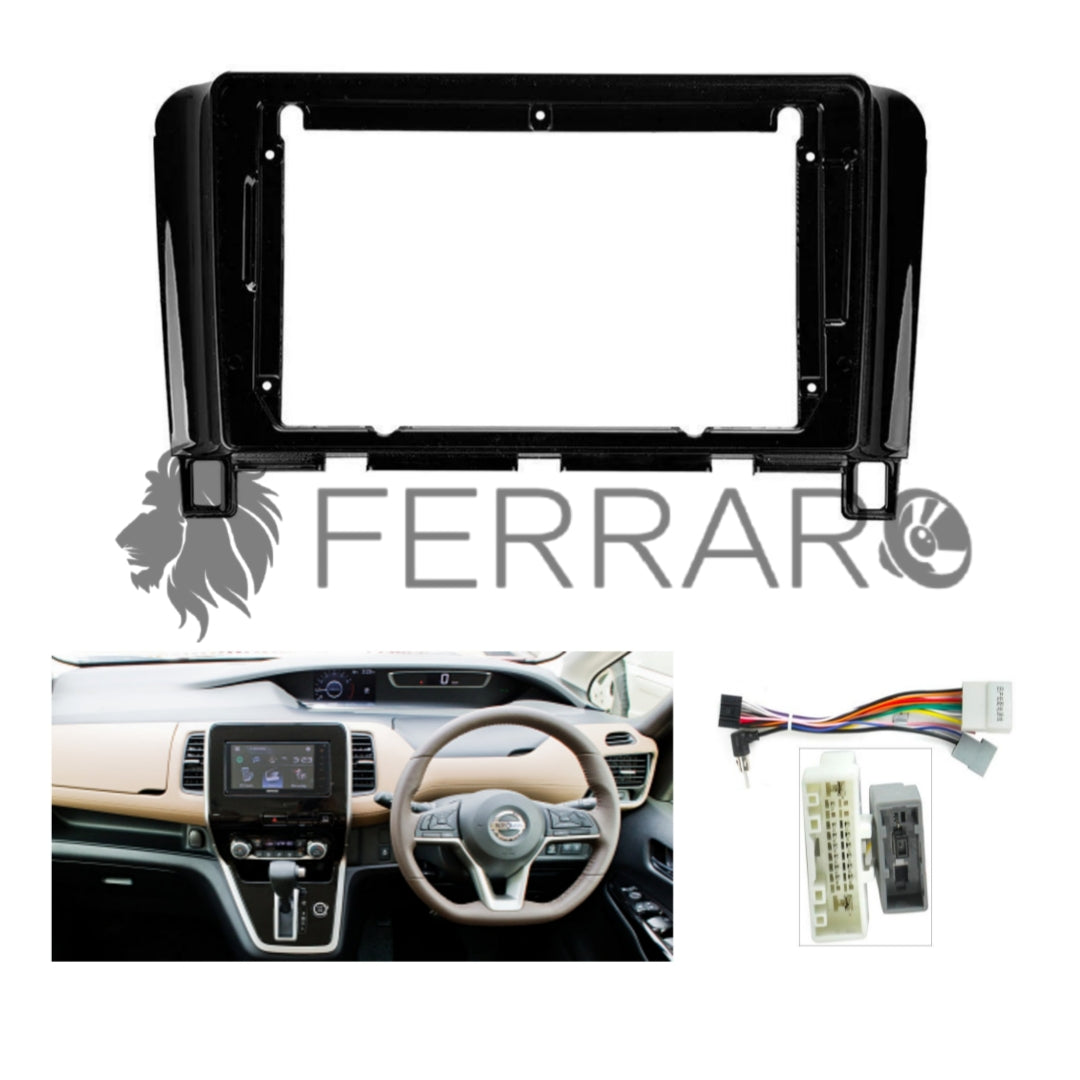 (PRENOTA) Kit Montaggio Autoradio 9"Pollici Nissan Serena, Suzuki Landy (2007-2022) Mascherina, Cablaggio Autoradio Android