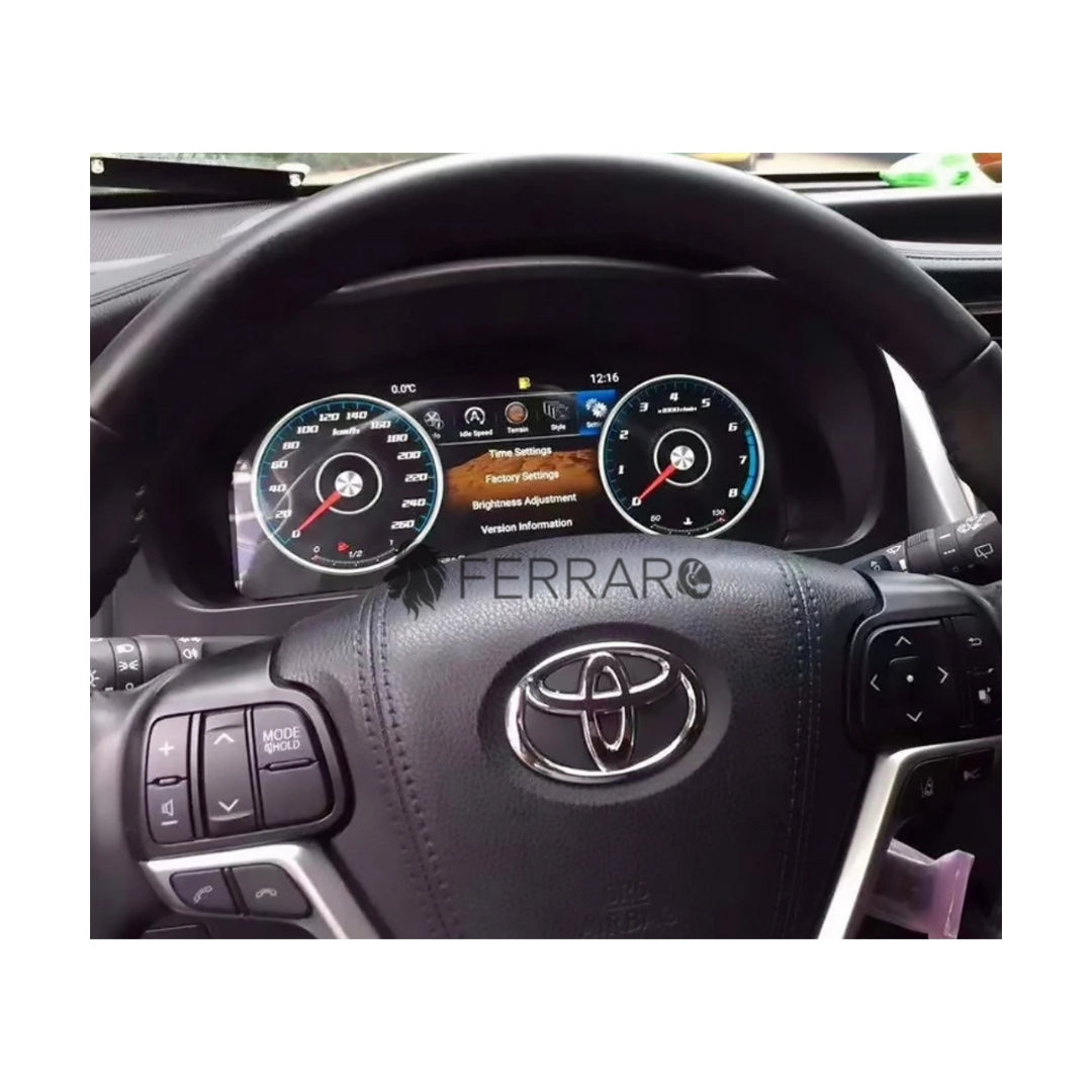 (PRENOTA) Virtual Cockpit 12.3" per Toyota Highlander (2013-2019), HD Ultra, CarPlay e Android Auto