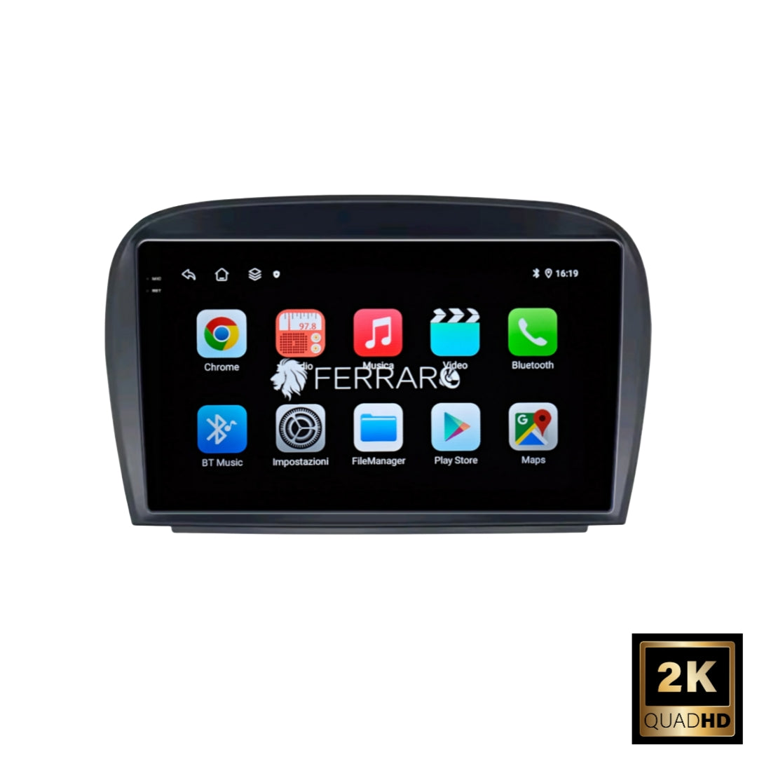(PRENOTA) Autoradio per Mercedes Classe SL R230 9" 2K (2001-2011) Android, Bluetooth, CarPlay, Android Auto, 12/256GB Ram
