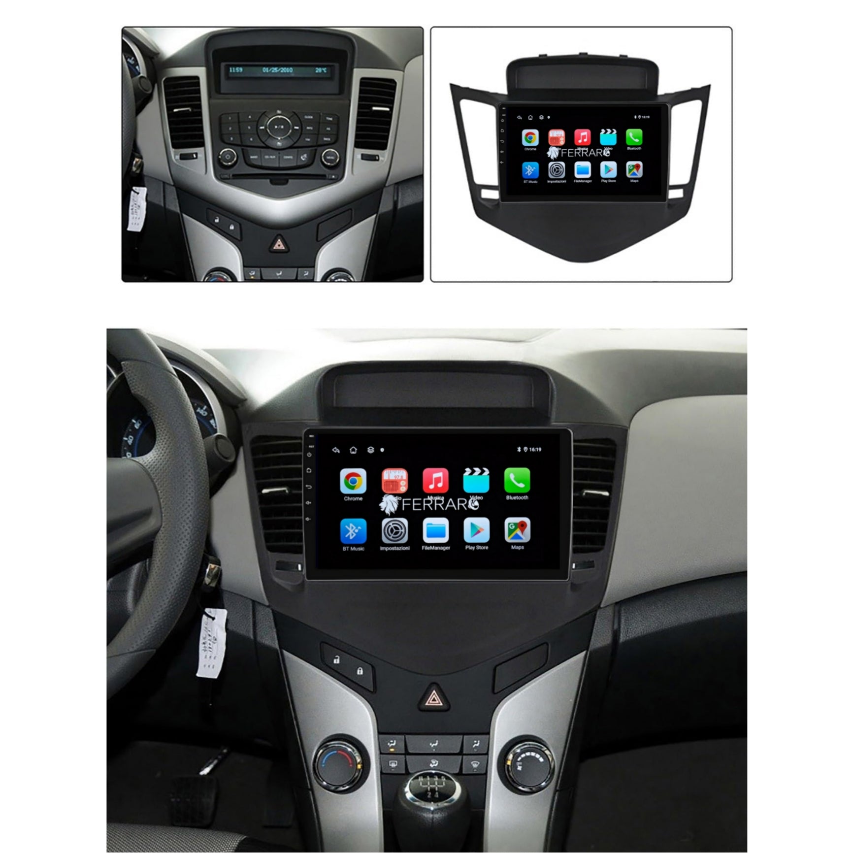 Autoradio per Chrevolet Cruze 9" (2012-2015) Android, Bluetooth, CarPlay, Android Auto, 2GB/4GB/6GB/8GB Ram