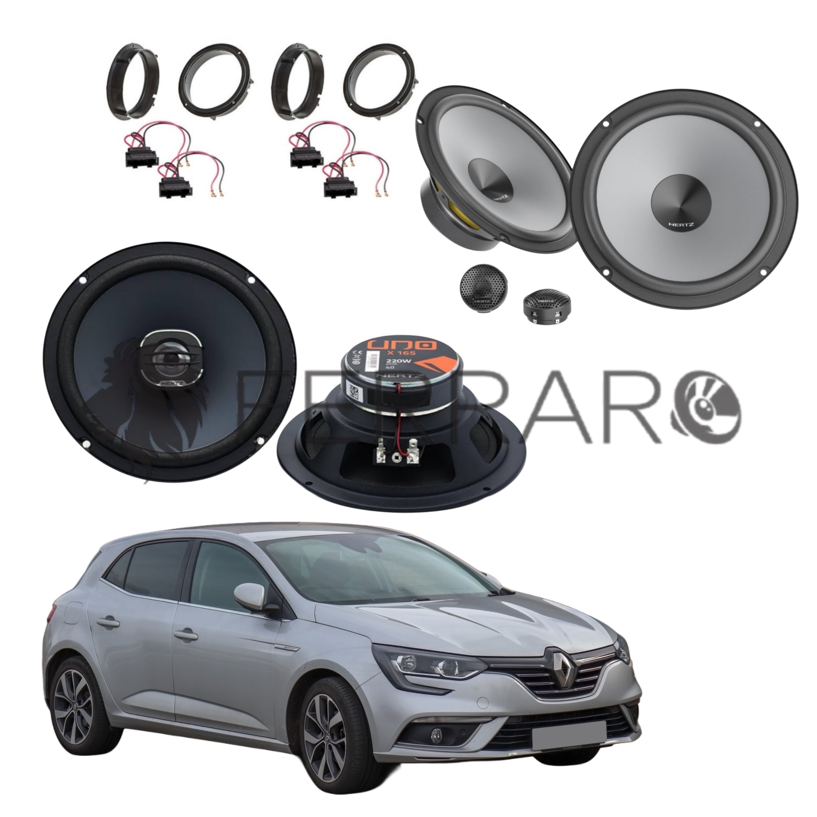 Hertz Kit 6 Casse | K 165 | X 165 | Ant/Post | Renault Megane IV | 4ª Serie (2017 in Poi)