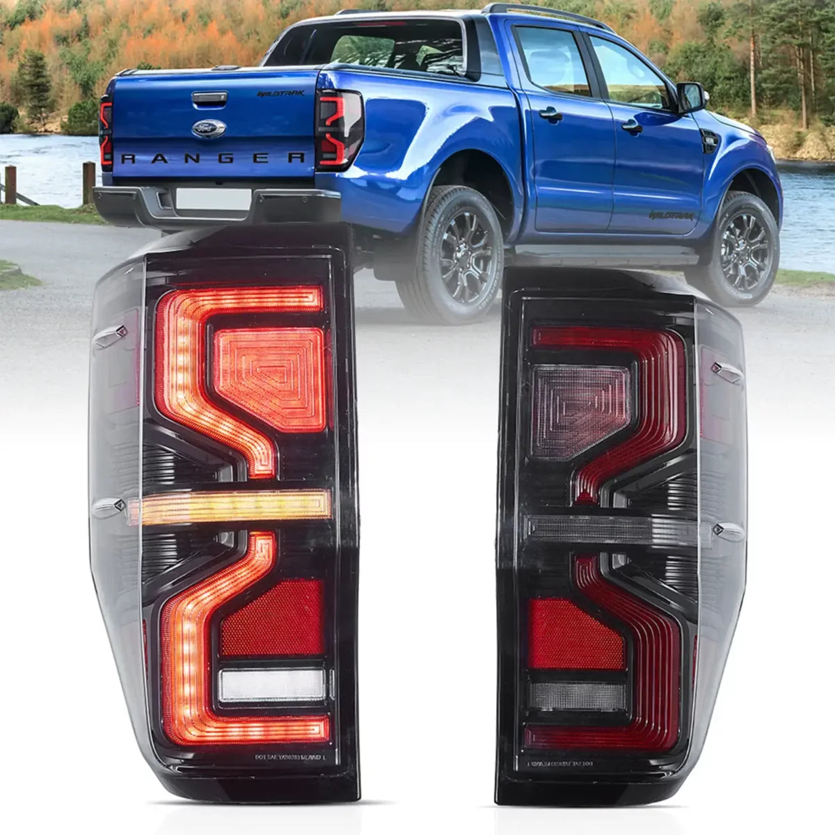 (PRENOTA) Fanali Posteriore Completo per Ford Ranger (2012-2022) a LED