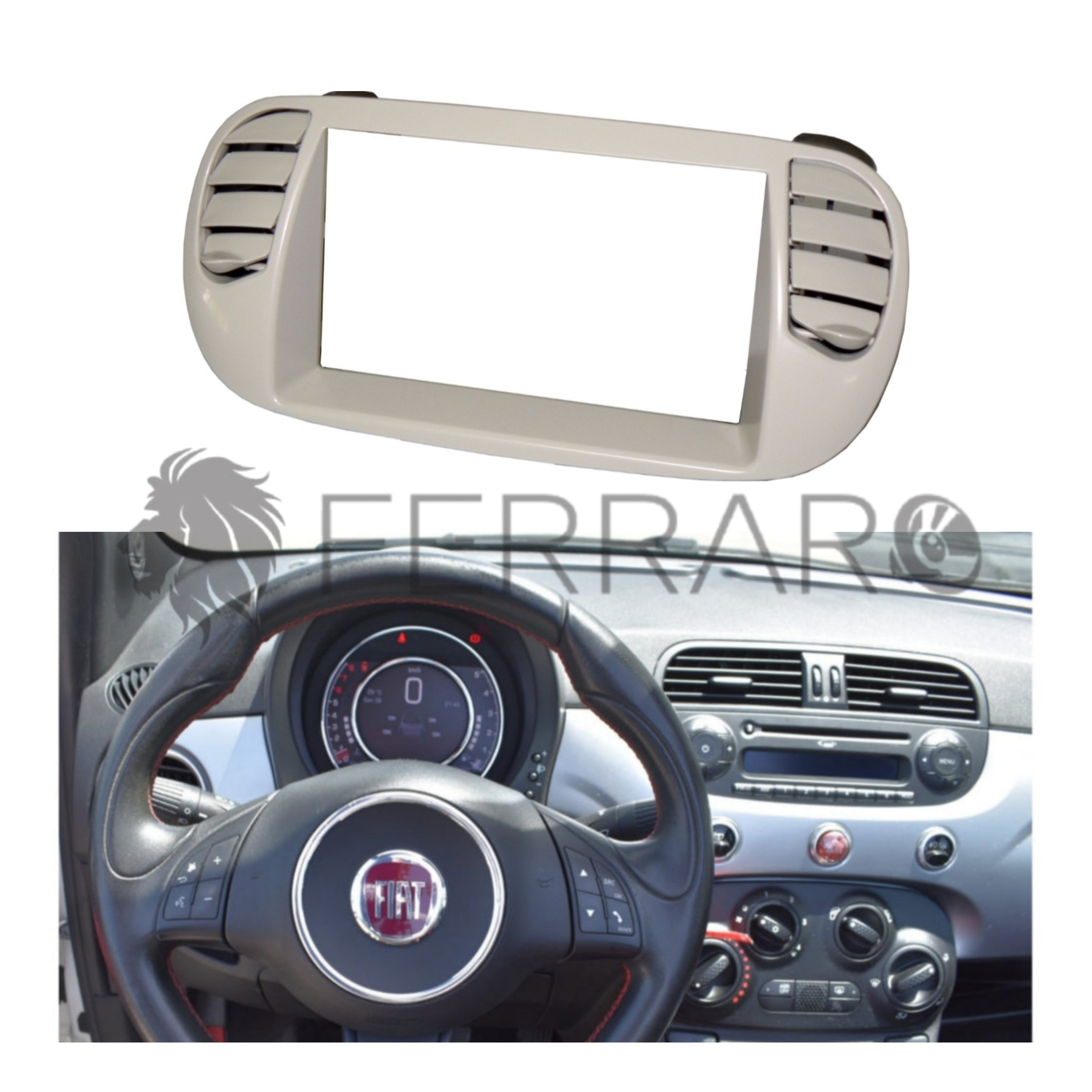 Mascherina 2DIN per Fiat 500s (2007-2015)