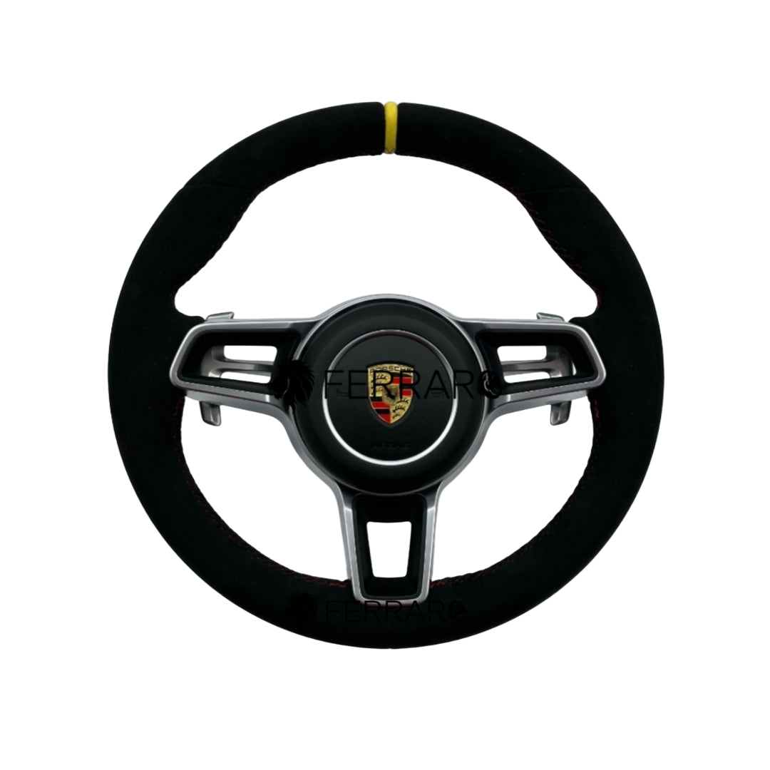 (PRENOTA) Volante per Porsche, Linea Rossa, Etichetta Gialla, Piccole Palette
