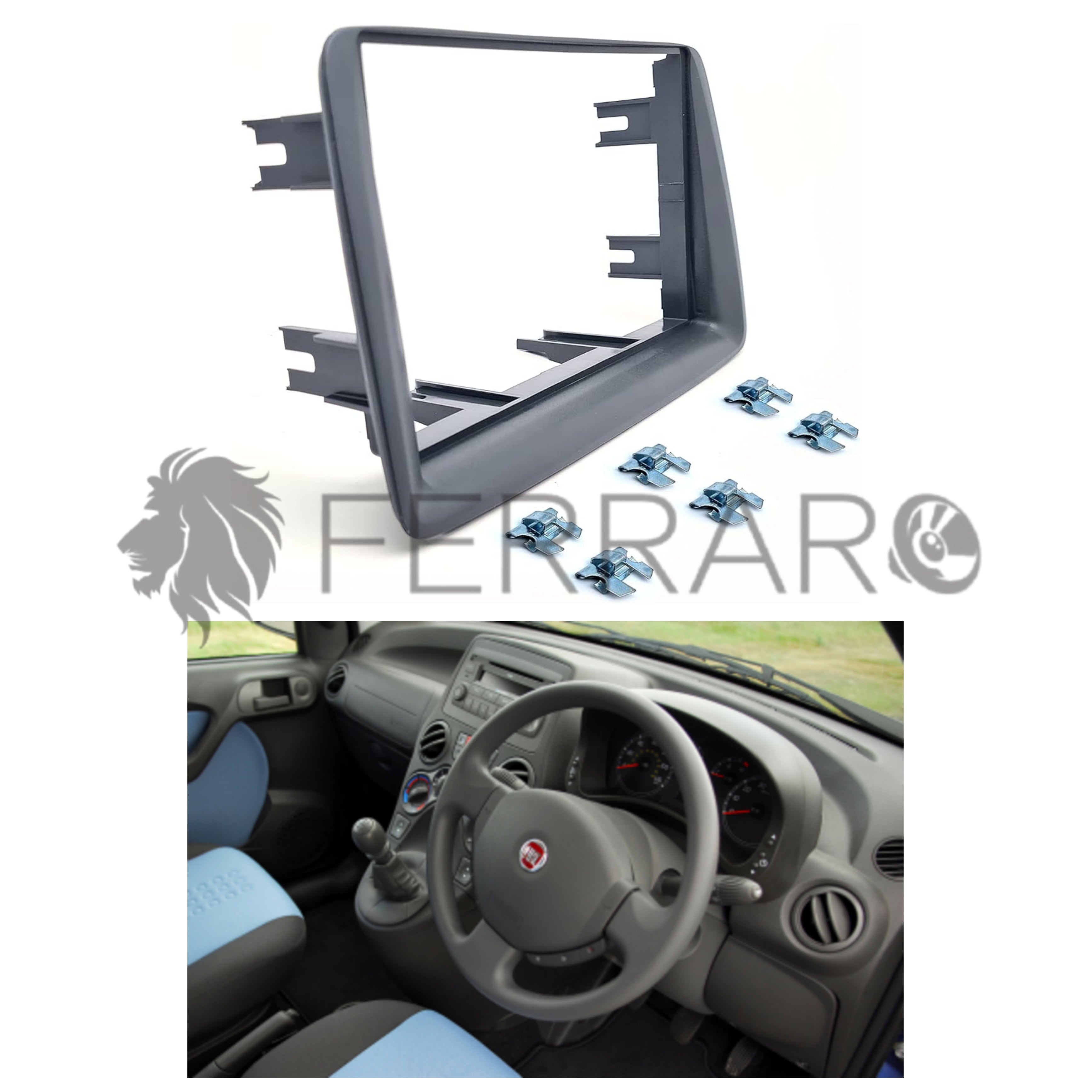 Mascherina 2ISO, Fiat Panda 169, (2003-2013)