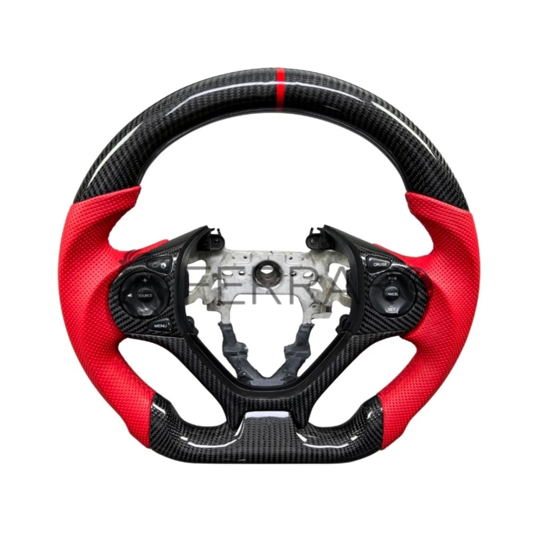 (PRENOTA) Volante Sportivo per Honda Civic (2011-2017), Carbonio, Customizzato in Pelle