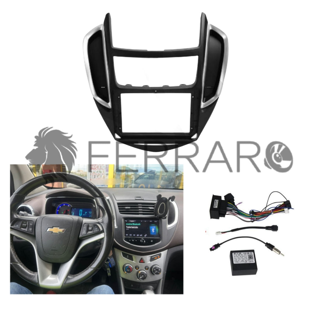 (PRENOTA) Kit Montaggio Autoradio 9"Pollici Chrevolet Trax (2013-2016) Mascherina, Cablaggio Autoradio Android
