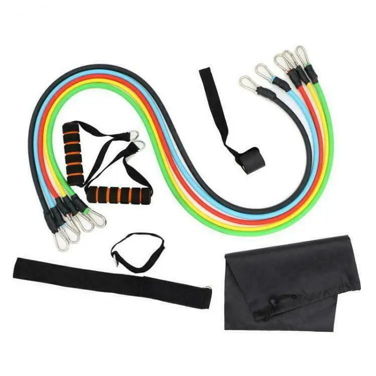 Kit 10 Pcs Elastic Bands - Fitness, Gym, Resistance Strength Handles