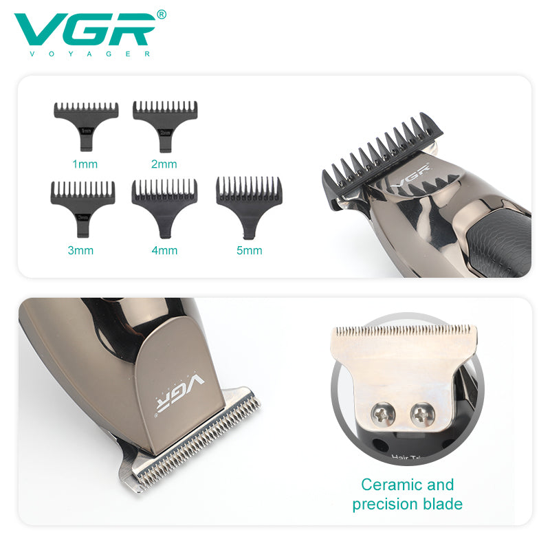VGR Regola Barba | Trimmer |  Professionale | USB | Senza Filo | VGR V-030