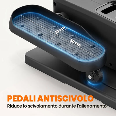 SPORTNOW Mini Ellittica da Scrivania, Manuale/Automatica, 12 Velocità Regolabili per Casa.