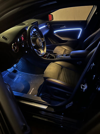 Ambient Light per Mercedes Classe A w176, Universale, Luci Ambiente con Comando da App, RGB Led, Led Dinamico