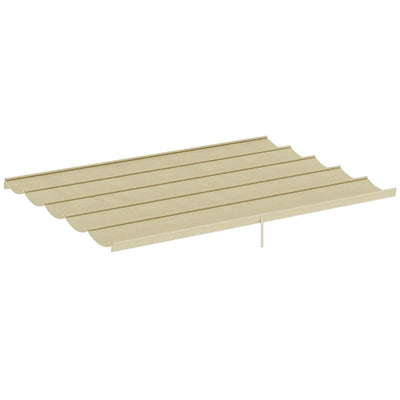 Outsunny Copertura per Gazebo Pergola 4x3 m in Poliestere Traspirante Beige con 10 Fori di Drenaggio