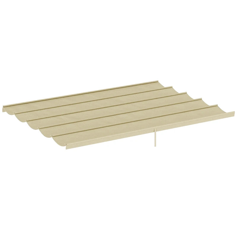 Outsunny Copertura per Gazebo Pergola 4x3 m in Poliestere Traspirante Beige con 10 Fori di Drenaggio