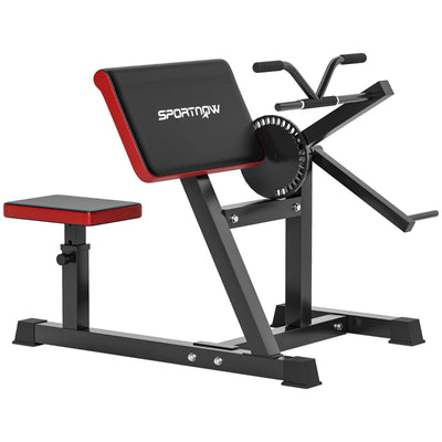SPORTNOW Panca per Curl Bicipiti con Seduta e Appoggio per Gomiti Regolabili, Supporto per Pesi, Nero