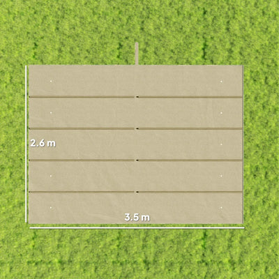 Outsunny Copertura per Gazebo Pergola 4x3 m in Poliestere Traspirante Beige con 10 Fori di Drenaggio