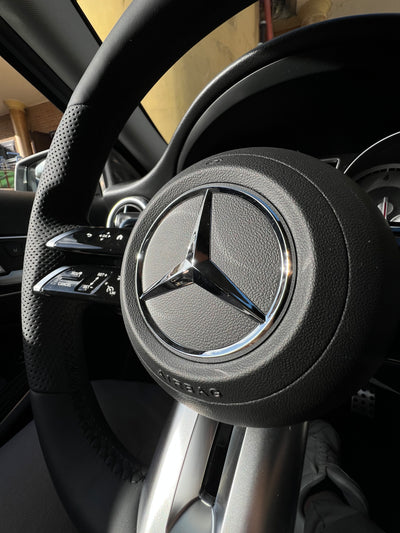 (PRENOTA) Volante per Mercedes, Nera, Linea Nera, Perforazione, AMG