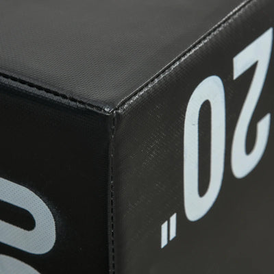 HOMCOM Plyo Box 3 in1 a 3 Altezze, Jumping Box Pliometrico Capacità 120kg, 75x51x61cm, Nero