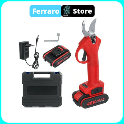 Kit 2 in 1 Mini Motosega Elettrica e Forbici Cesoia Potatura, 4 Batterie, Doppia Valigetta e Completa di Accessori