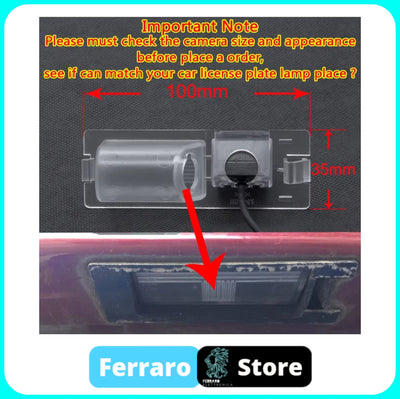 (PRENOTA) Telecamera Posteriore per Fiat (Compatibilità in Descrizione) AHD 1920x1080 | 170° Gradi
