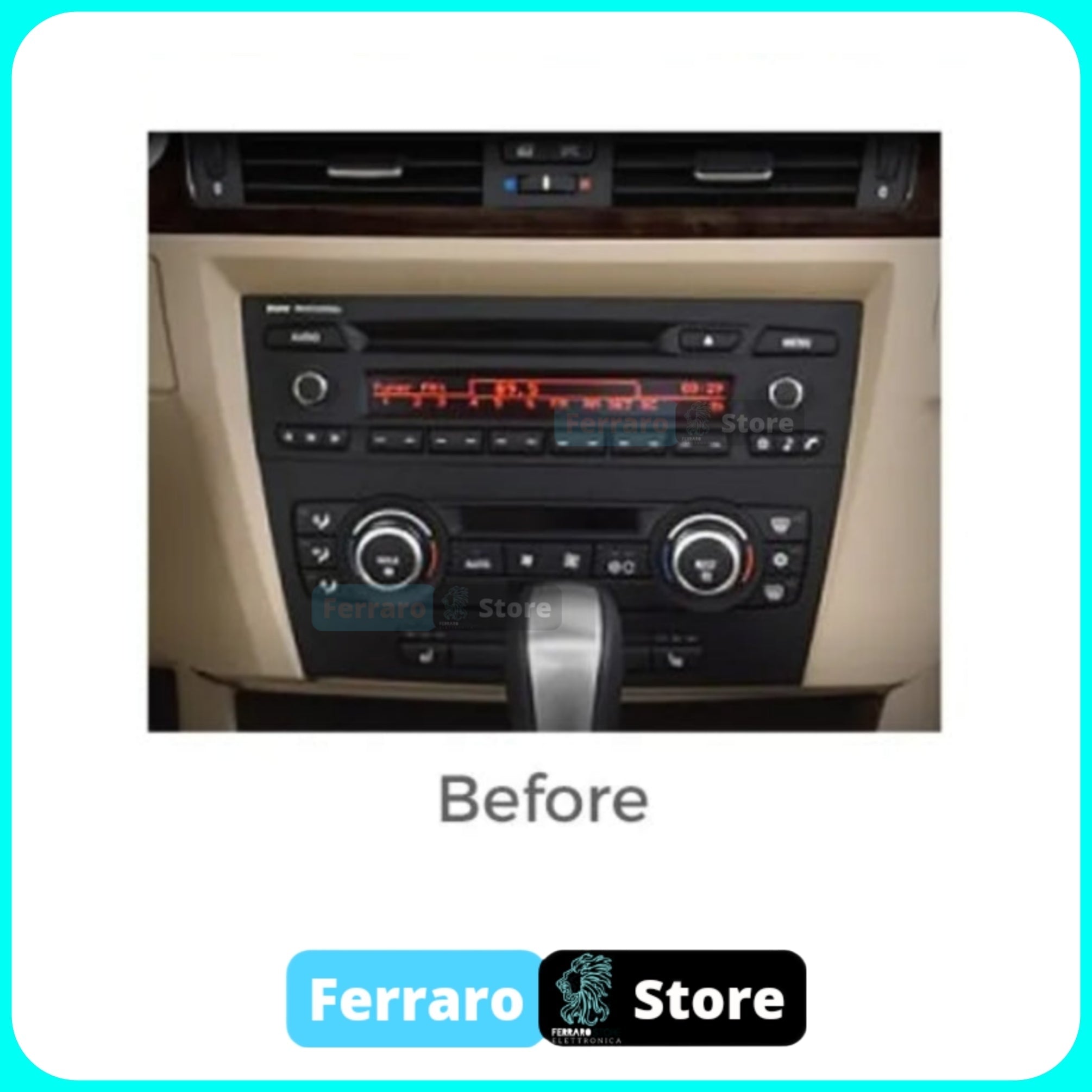 Kit Montaggio Autoradio 9"Pollici BMW Serie 3, E90-E91-E92-E93 (Dal 2005+) Mascherina, Cablaggio Autoradio Android