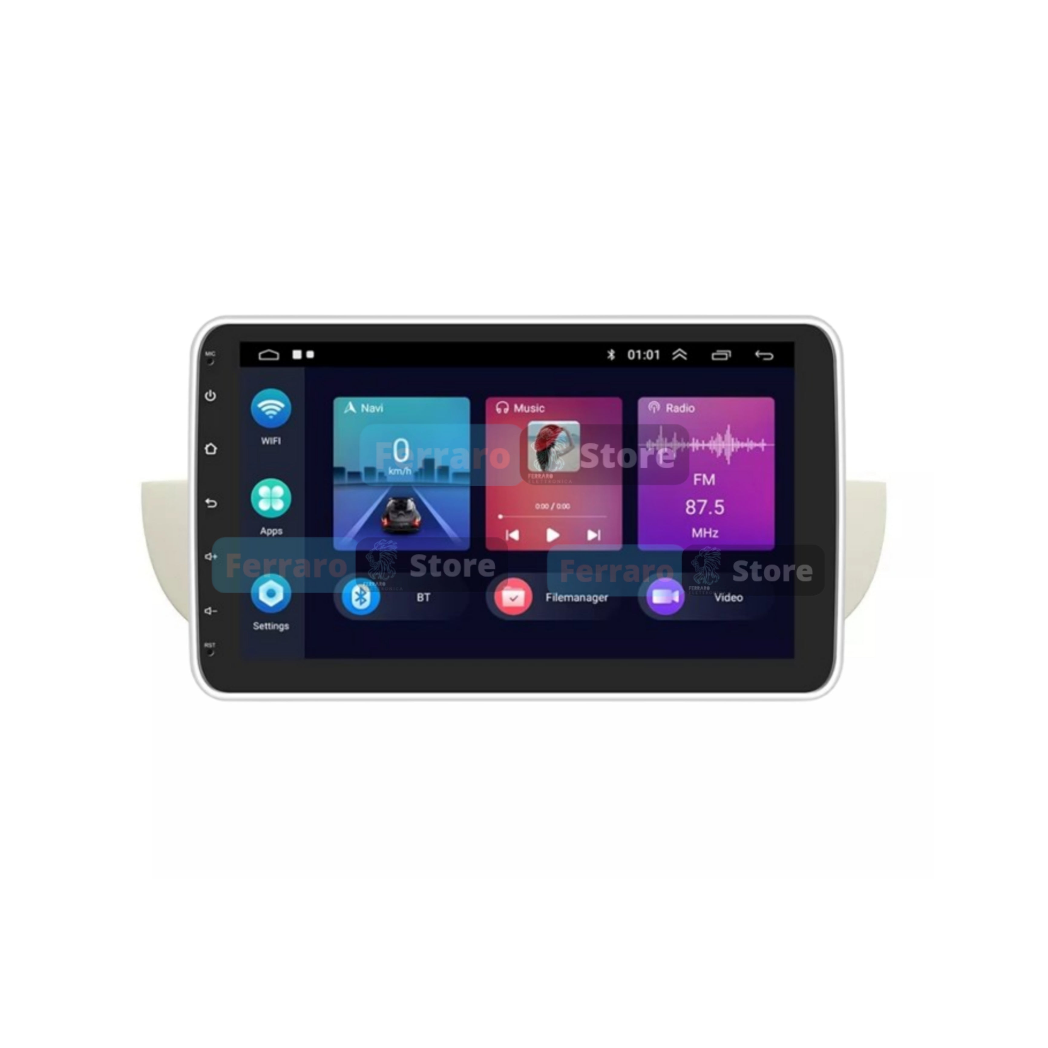 Autoradio per Fiat 500s 10" (2007-2014) Android, Bluetooth, CarPlay, Android Auto, 2GB/6GB/8GB Ram