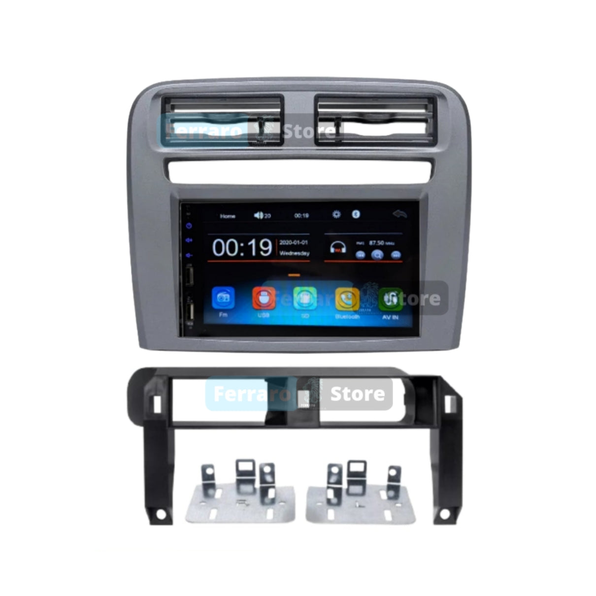 Autoradio per Fiat Grande Punto 7" (2005-2009) Bluetooth, Radio, USB, CarPlay e Android Auto