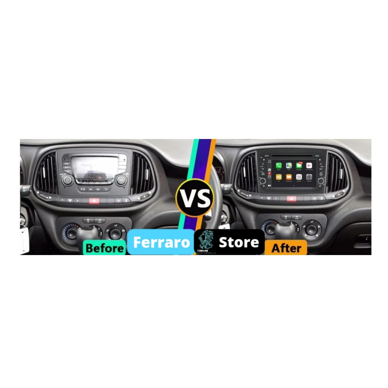 (PRENOTA)  Autoradio per Fiat Doblo 7" (2015-2023) Android, Bluetooth, CarPlay, Android Auto, 4GB/8GB Ram