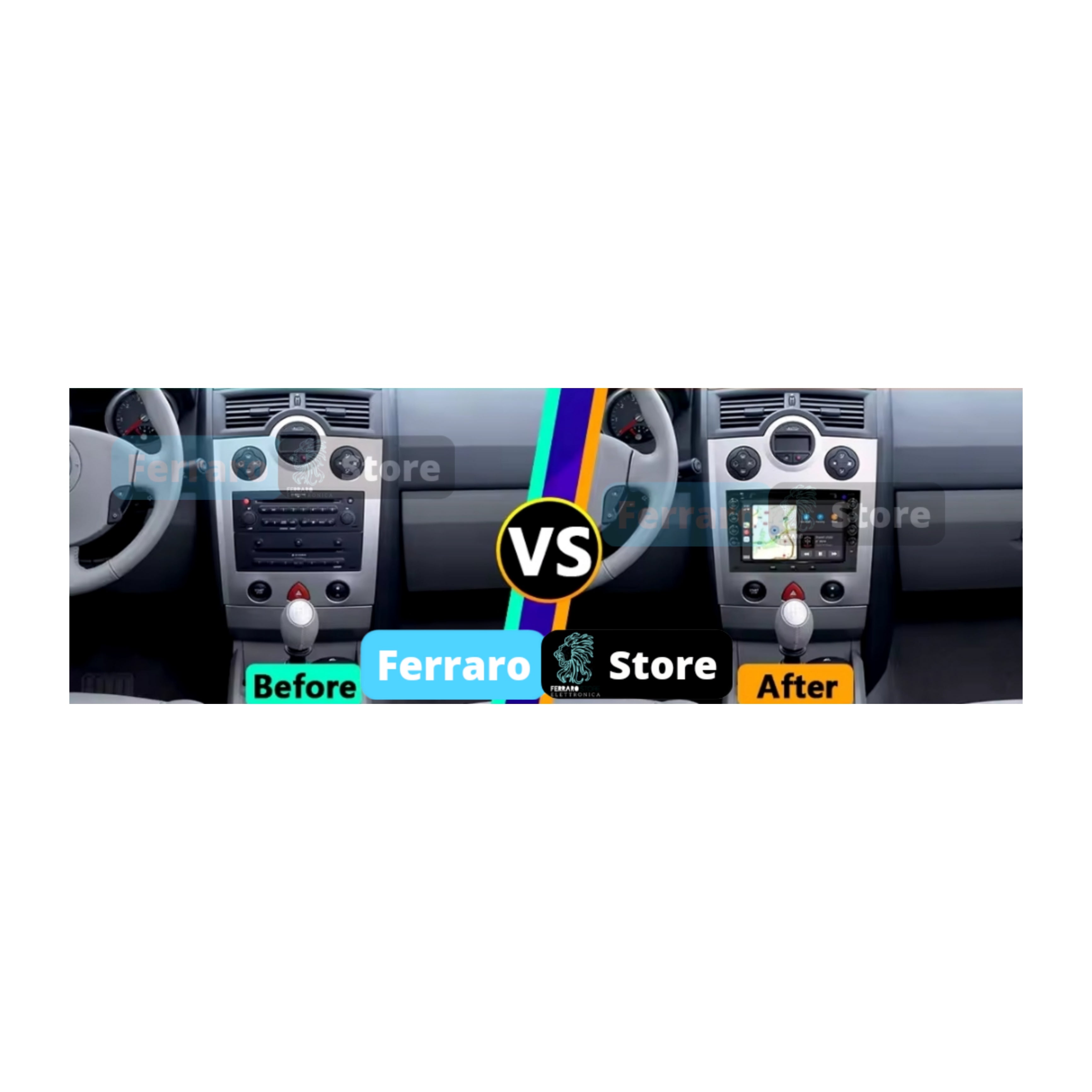 (PRENOTA)Autoradio per Renault Megane 2 7" (2002-2010) Android, Bluetooth, CarPlay, Android Auto, 4GB/8GB Ram