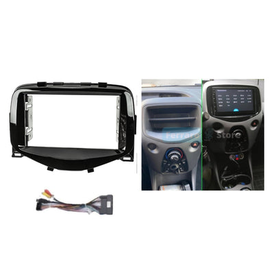 Kit Montaggio Autoradio 7"Pollici Citroen C1 | Peugeot 108 | Toyota Aygo  | 2014-2022 | Mascherina | Cablaggio Autoradio Android