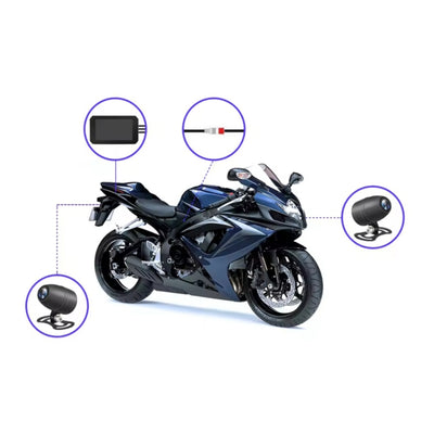 Monitor per Moto 5.5", Apple CarPlay, Android Auto, Telecamera, DashCam, Display LCD, Portatile, IP67 Impermeabile