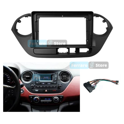 Kit Montaggio Autoradio 9"Pollici Hyundai Grand i10 (2013-2019) Mascherina, Cablaggio per Autoradio Android