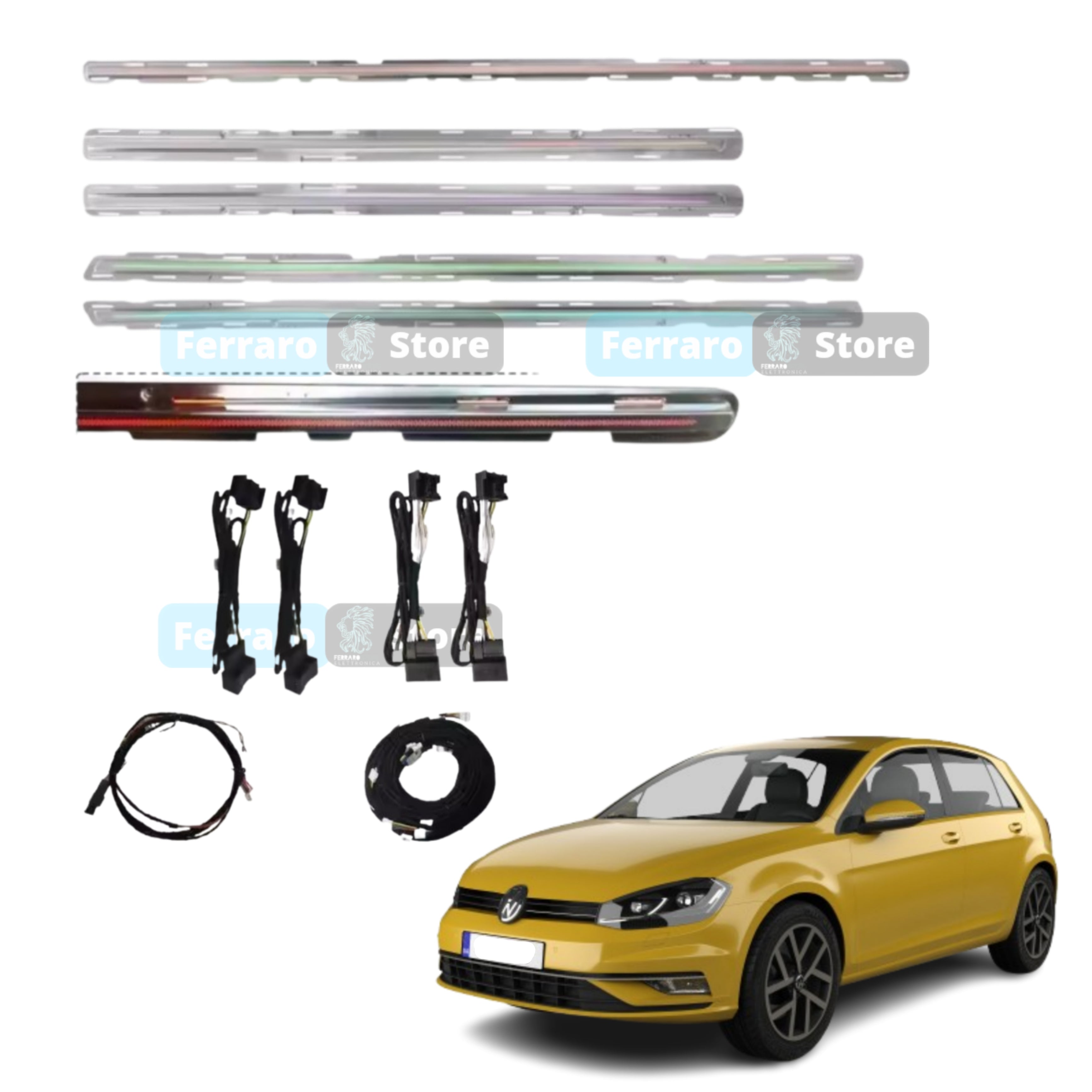 (PRENOTA) Ambient Light per Volkswagen Golf 7, VII (2014-2021), 256 Colori, APP