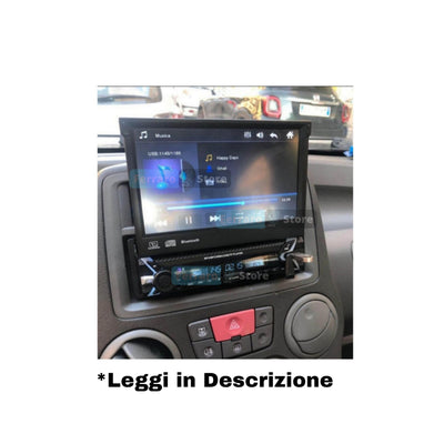 Autoradio Universale Motorizzato, 1Din 7" Pollici, Scomparsa, Bluetooth, Radio, USB, Mirror Link per Android