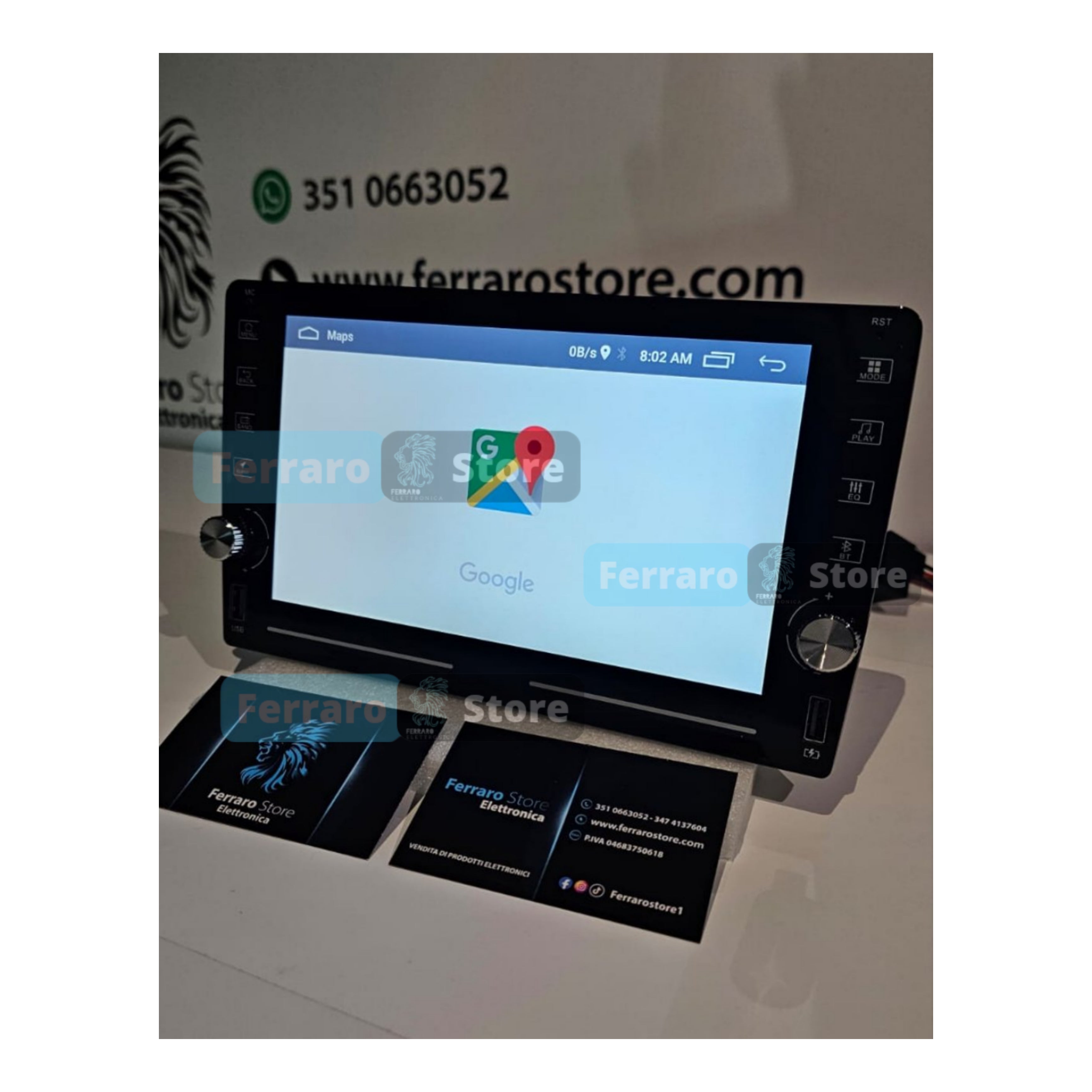 Autoradio Universale Fisso (Android) 2Din 8"Pollici, Bluetooth, CarPlay, Android Auto, 2/32GB Ram